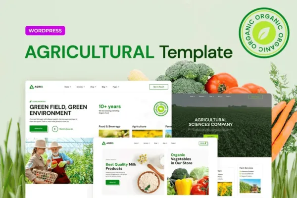 Agria – Agriculture Company Elementor Pro Template Kit