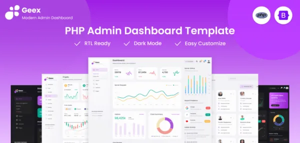 Geex - PHP Admin & Dashboard Template - Image 2