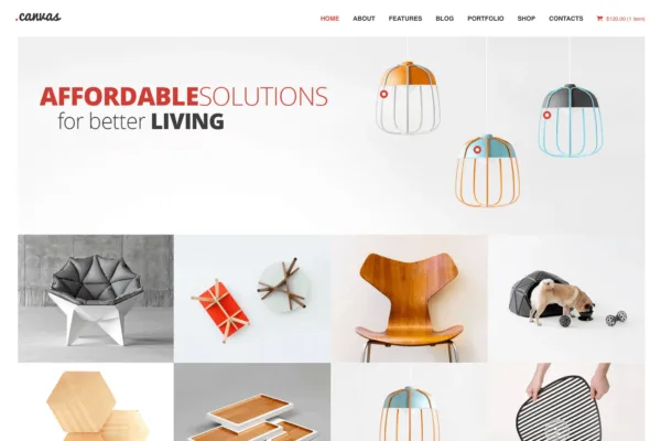 Canvas - Interior & Furniture Website Template