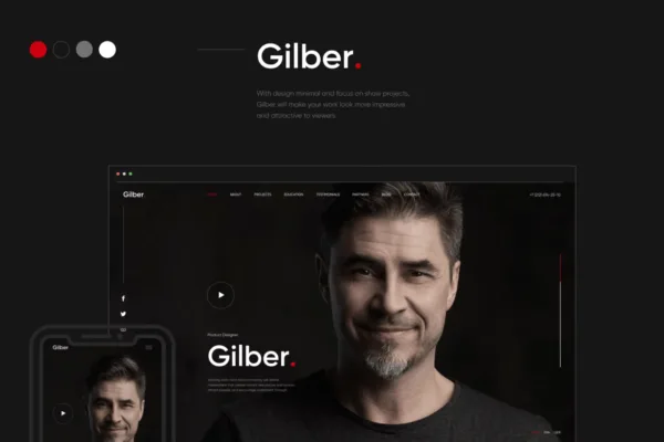 Gilber - Personal CV/Resume WordPress Theme - Image 2