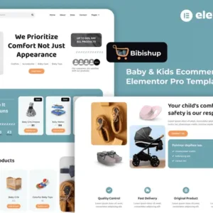 Bibishup - Baby & Kids Ecommerce Elementor Pro Template Kit