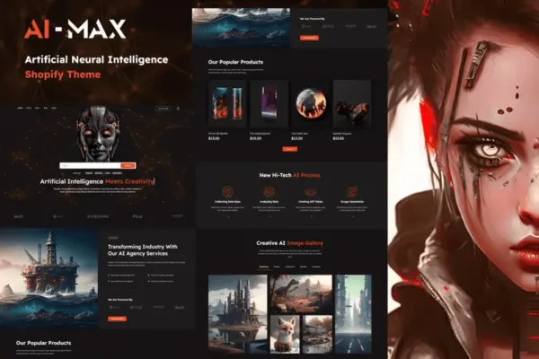 AI Max - AI Games & Tools Store Shopify Theme