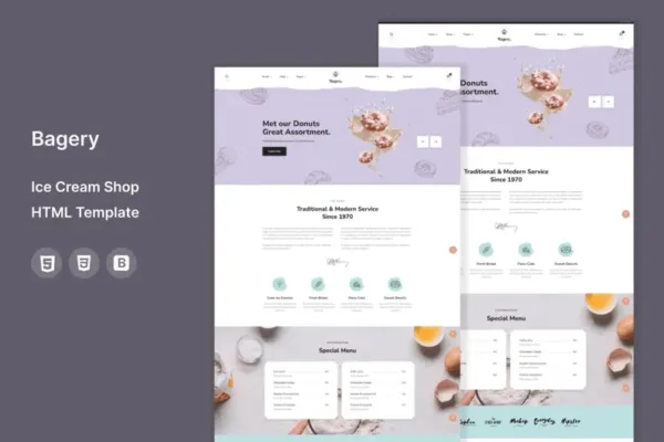 Bagery - Ice Cream Shop HTML5 Template