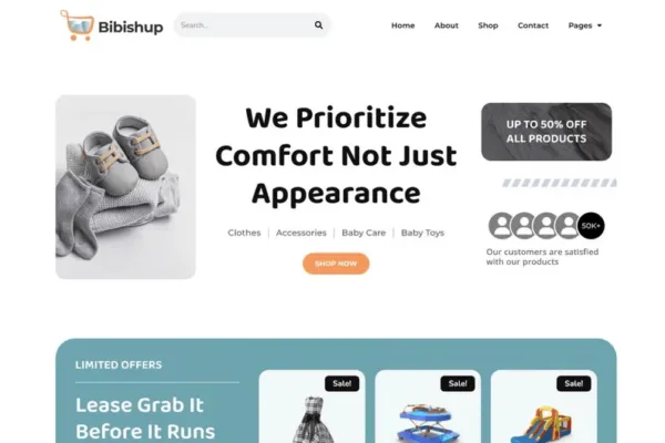 Bibishup - Baby & Kids Ecommerce Elementor Pro Template Kit - Image 2