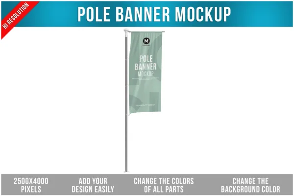 Pole Banner Mockup