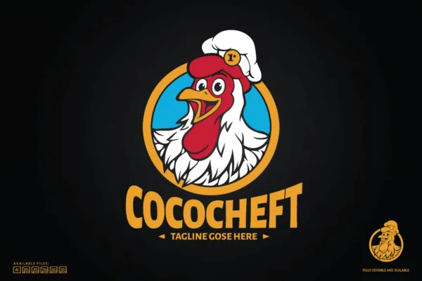 Head Rooster Chef Logo - Image 5