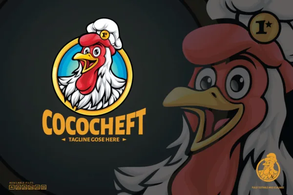 Head Rooster Chef Logo - Image 3