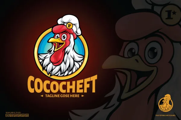 Head Rooster Chef Logo