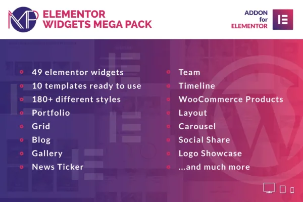 Elementor Widgets Mega Pack - Addons for Elementor