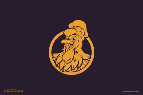 Head Rooster Chef Logo - Image 4