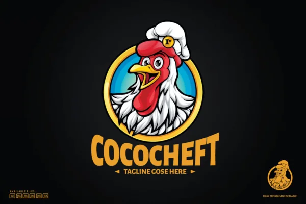 Head Rooster Chef Logo - Image 2