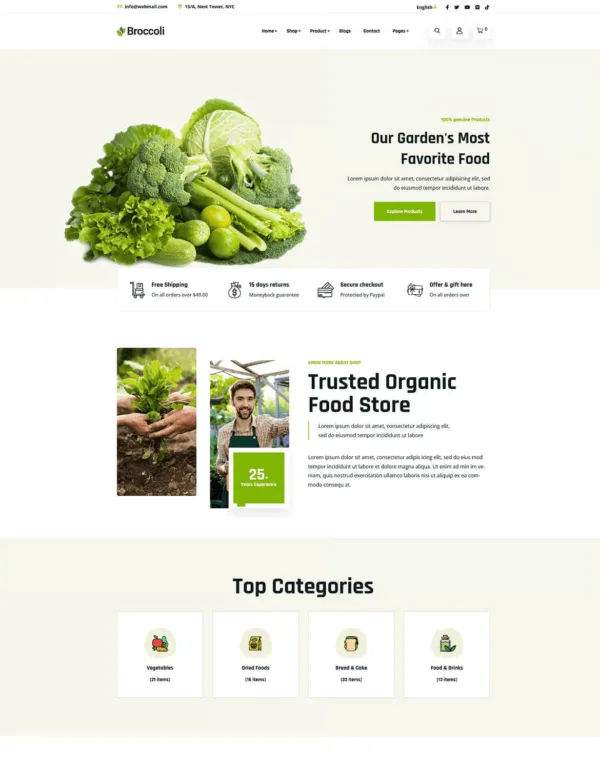 Broccoli - Organic Food Store Shopify Theme OS 2.0 - Image 3