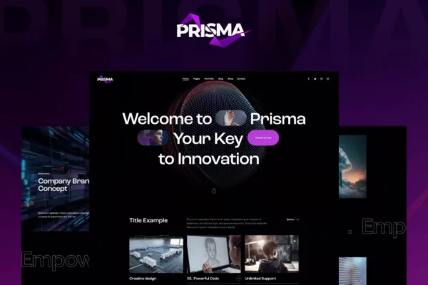 Prisma Mobile Application WordPress Theme