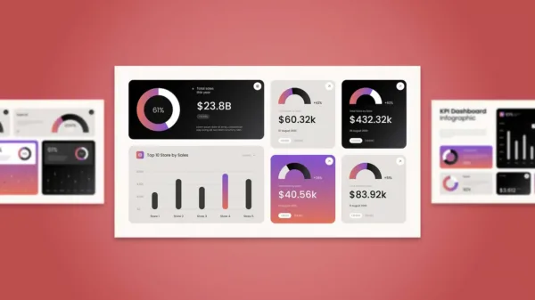 White Black Gradient Modern KPI Dashboard - Image 3