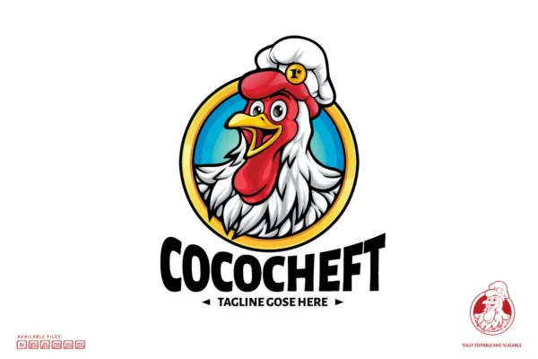 Head Rooster Chef Logo - Image 6