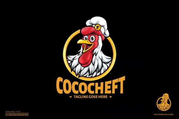 Head Rooster Chef Logo - Image 7